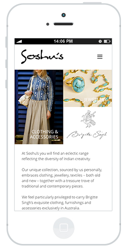 Intervision design responsive design for soshus boutique